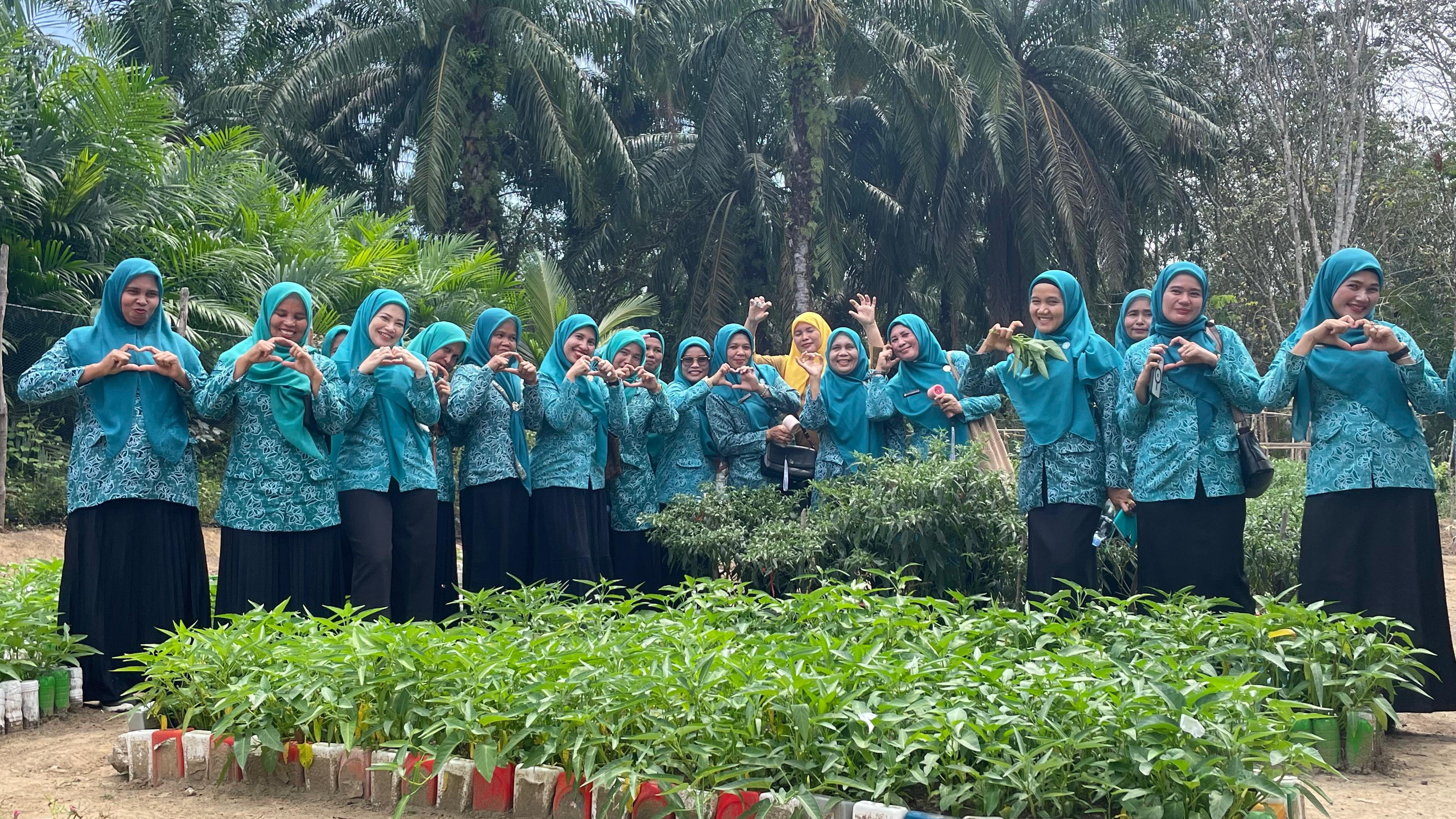 Kunjungan ke Desa Tanjung Maria Kecamatan Simangambat dalam rangka Pembinaan Kategori Aku Hatinya PKK Tahun 2026